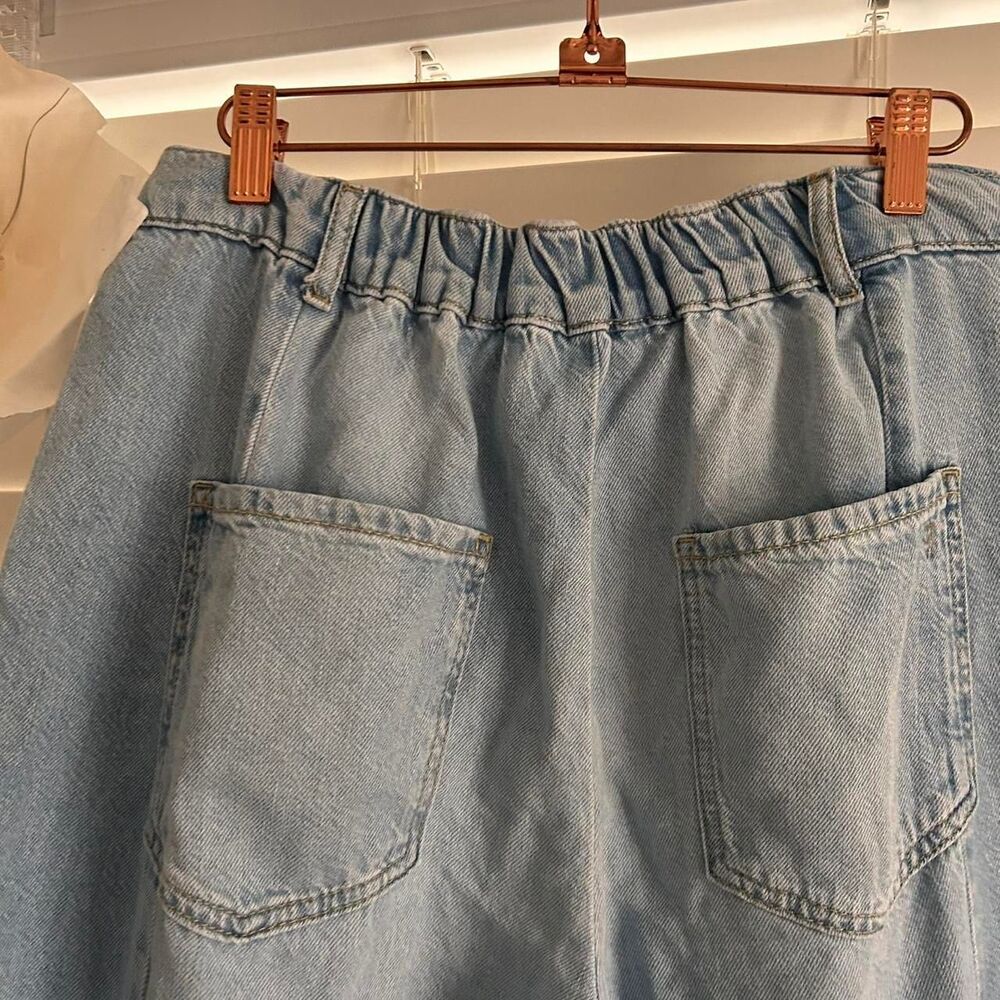 Anthropologie Pilcro Pleated High-Rise Wide-Leg Culotte Jeans Medium - Picture 5 of 7
